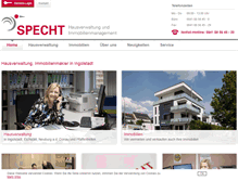 Tablet Screenshot of hausverwaltung-specht.de